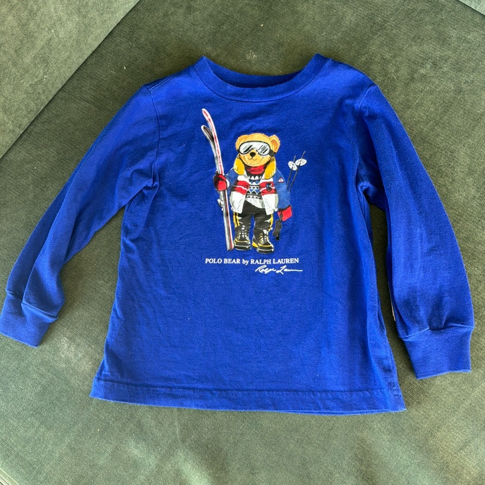 Polo Ralph Lauren Ski Bear Toddler Long Sleeve Shirt
